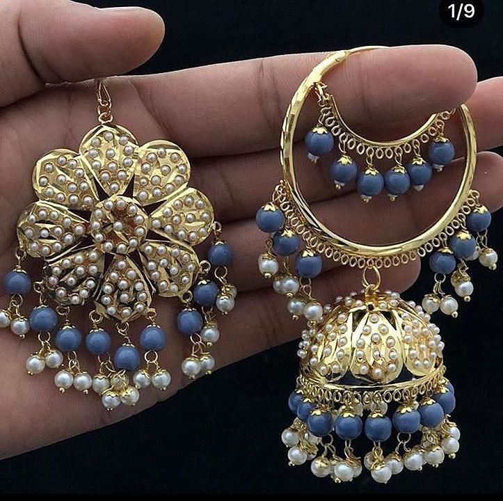 jhumki with tikka uploaded by pink Rose fashion Store  on 9/4/2020
