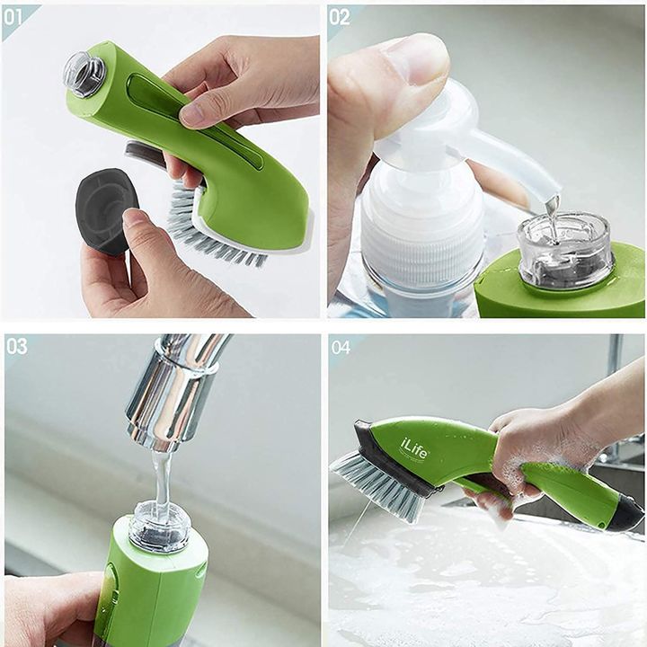 iLife 3-in-1 Heavy Duty Scrub Brush with Soap Dispenser uploaded by ILIFE RETAIL PRIVATE LIMITED on 9/1/2021