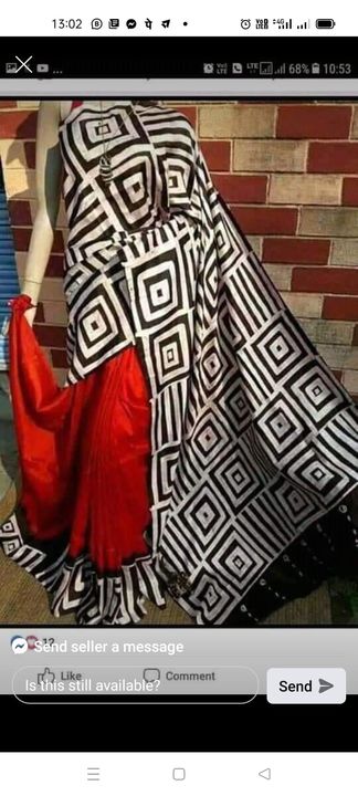 3 play murcidabad silk hand batik saree with blouse pic uploaded by Art o craft on 9/1/2021