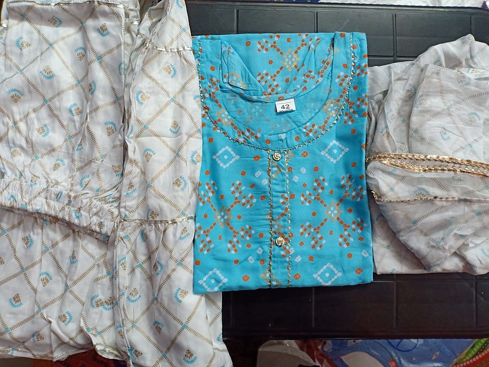 👉Fabric Riyon.  Best Quality.                                  👉Kurti skirt dupata @700/-free ship uploaded by Pratishtha Collection on 9/4/2020