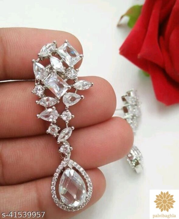Post image Styles Earrings &amp; StudsBase Metal: BrassPlating: Gold PlatedSizing: AdjustableStone Type: American DiamondType: Drop EarringsMultipack: 1rose goled plated amrican dimend real looking slim n long wlegant paier its 101 parsent gorgeoues thets lik lookCountry of Origin: India....Cod is available....https://chat.whatsapp.com/Ktbtavmr9vQI4dCCzVhX9g