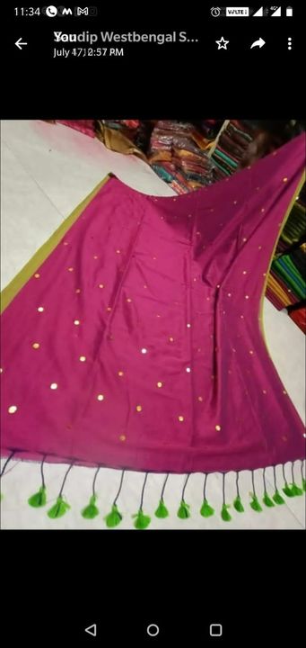 Cotton chumki saree  uploaded by business on 9/1/2021