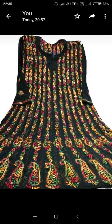 Post image I want 1 Pieces of Black lucknowi chikankari kurti .
Below is the sample image of what I want.