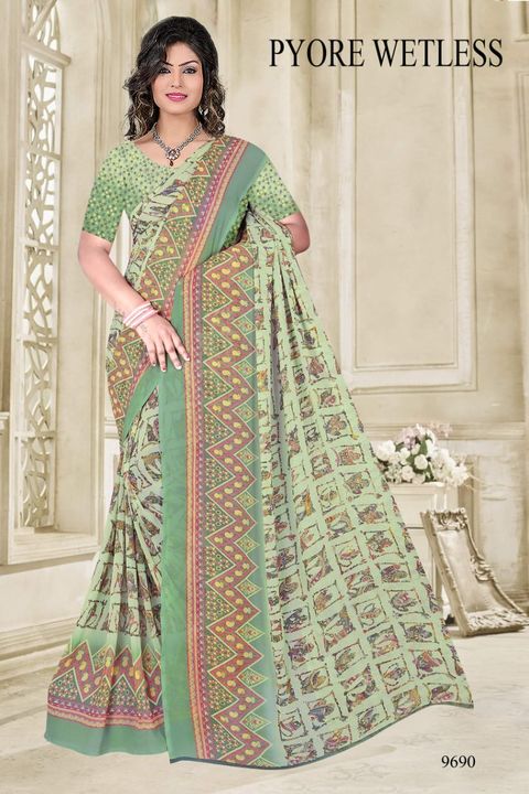 Multi Color With Best Border Printed  Combined Floral Print Soft Sari uploaded by Soanifashione on 9/2/2021