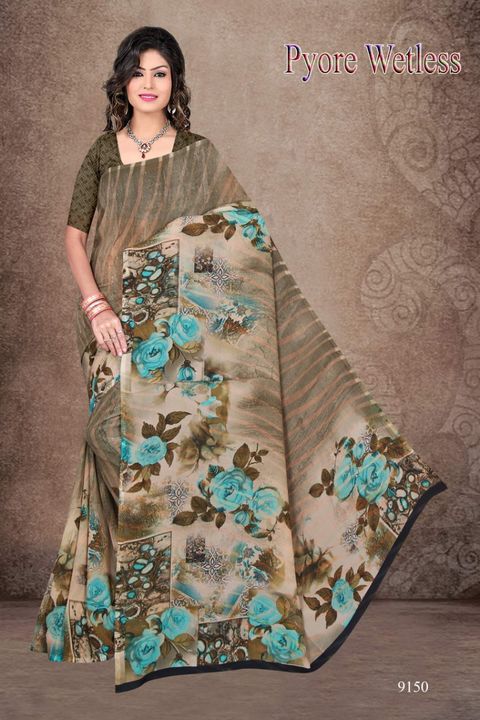 Multi Color With Best Border Printed  Combined Floral Print Soft Sari uploaded by business on 9/2/2021