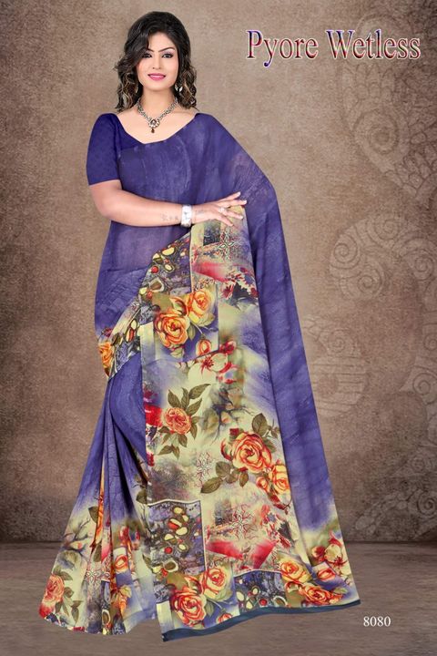Multi Color With Best Border Printed  Combined Floral Print Soft Sari uploaded by business on 9/2/2021