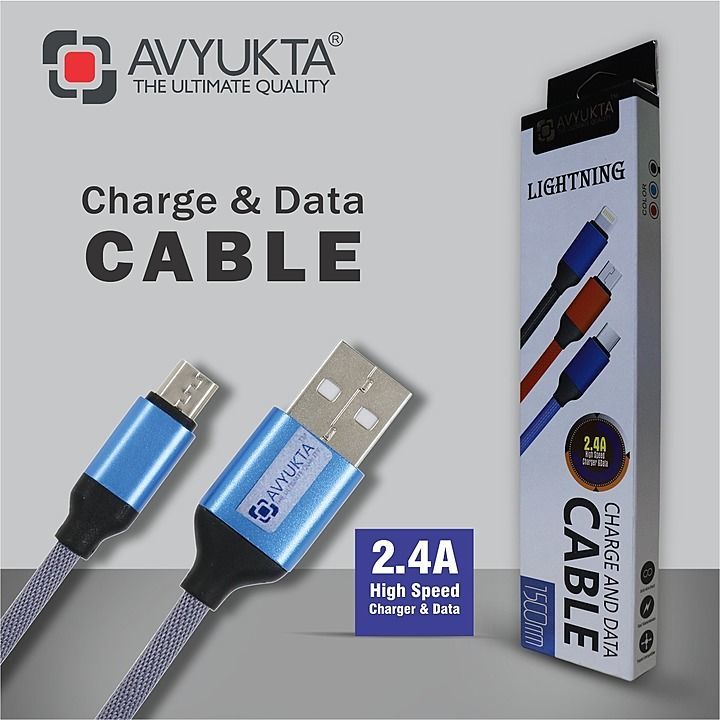 Avyukta 1.5 meter v8 data cable super fast uploaded by Sargam Mobile on 9/4/2020