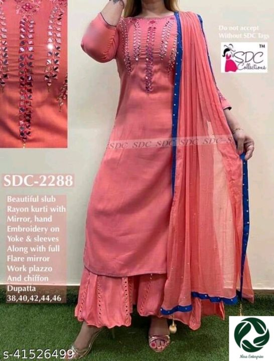 Printed Kurta with pent or Dupatta 5 uploaded by business on 9/3/2021