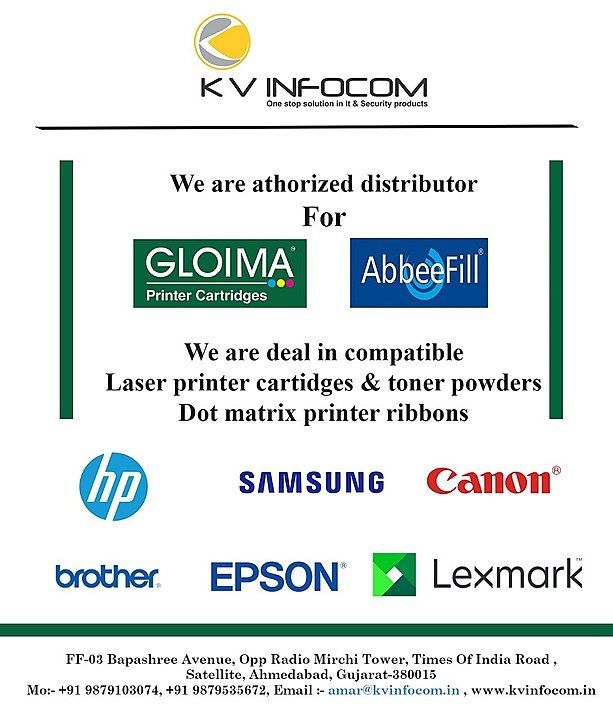 Gloimw Printer Cartridges  uploaded by K V infocom  on 9/5/2020