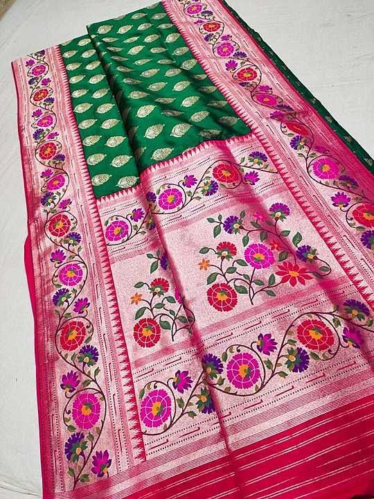 Banarsi silk  brocked paithani uploaded by Yeola paithani creation on 9/5/2020