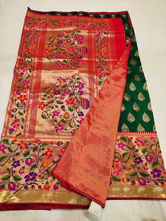 Banarsi soft silk  brocked paithani uploaded by Yeola paithani creation on 9/5/2020