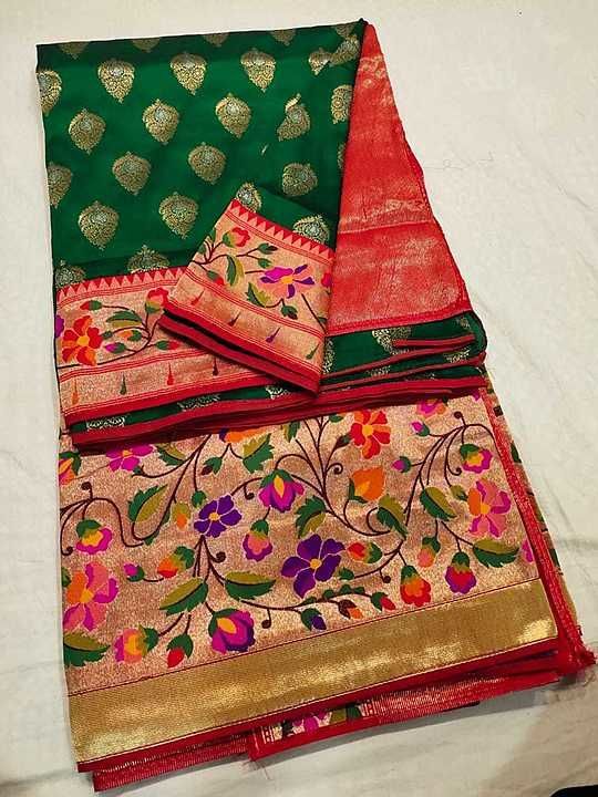 Banarsi soft silk  brocked paithani uploaded by Yeola paithani creation on 9/5/2020