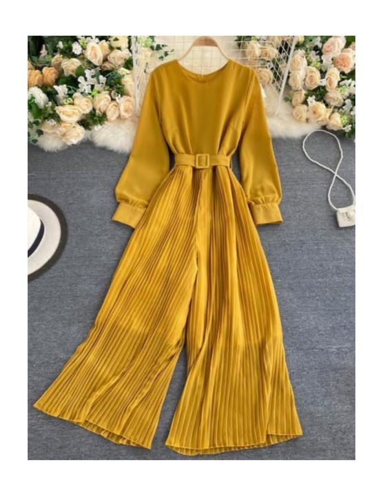 Palted jumpsuit with belt uploaded by business on 9/3/2021