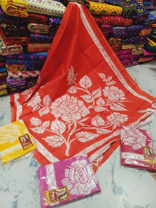 Mol mol cotton saree  uploaded by business on 9/3/2021