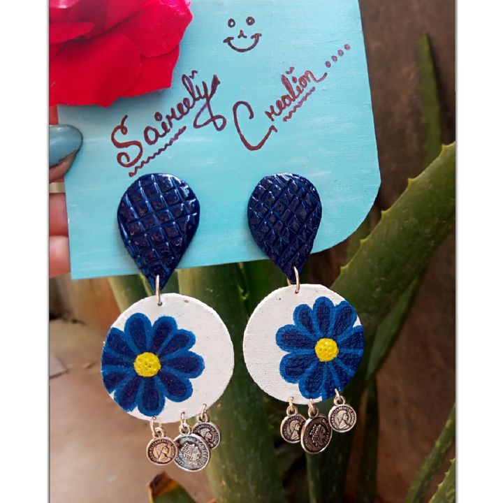 Hand-painted Earings with clay uploaded by business on 9/3/2021