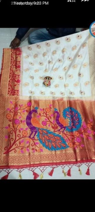 Post image I want 7 Pieces of Want this Bangalore silk saree same or Same colour combinations with peacock design.
Below is the sample image of what I want.