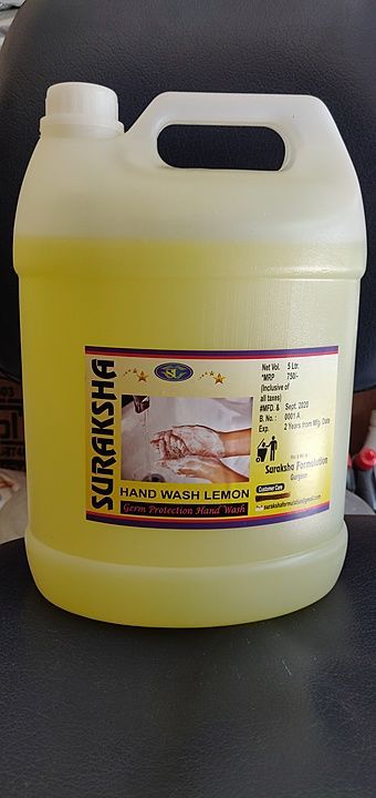 Lemon flavour Handwash in 5 litre can uploaded by Kaushik Herbals on 9/5/2020
