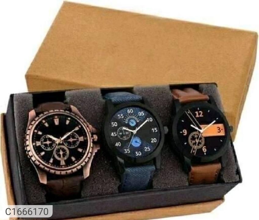 3 Pack Leather Watches uploaded by business on 9/4/2021