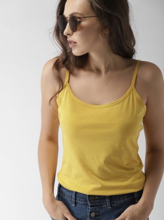 Mast & Harbour Casual No Sleeve Solid Women Yellow Top uploaded by business on 9/4/2021