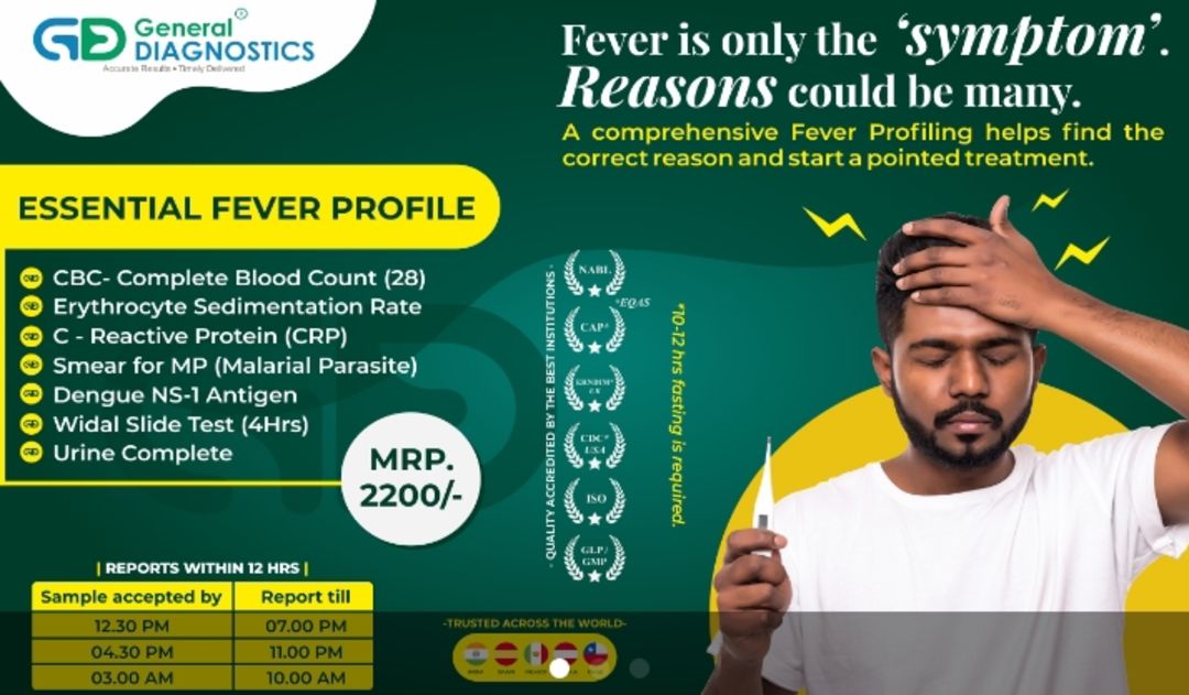 Fever profile uploaded by Medical lab on 9/4/2021