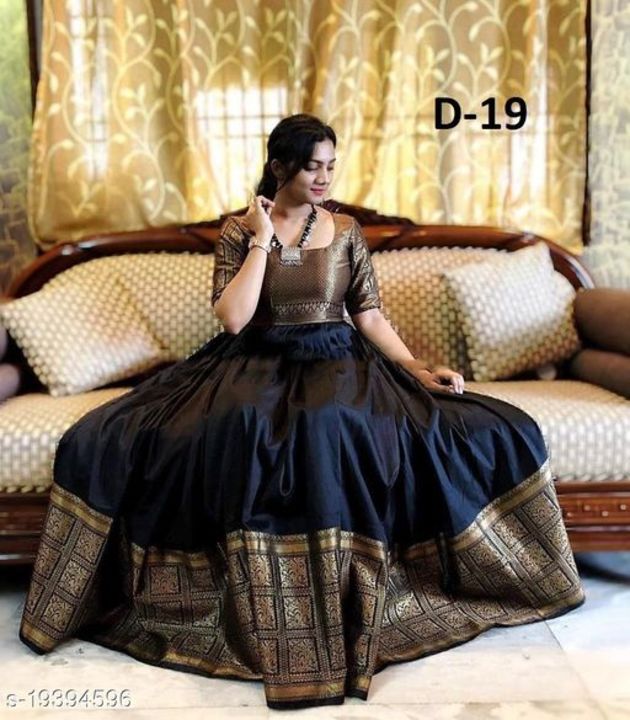 Soft silk gown uploaded by Krishna silk saree on 9/4/2021