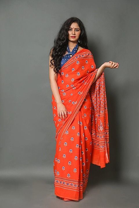 Pour mul cotton saree with blouse pis
Shipping extra uploaded by DK handicrafts on 9/6/2020