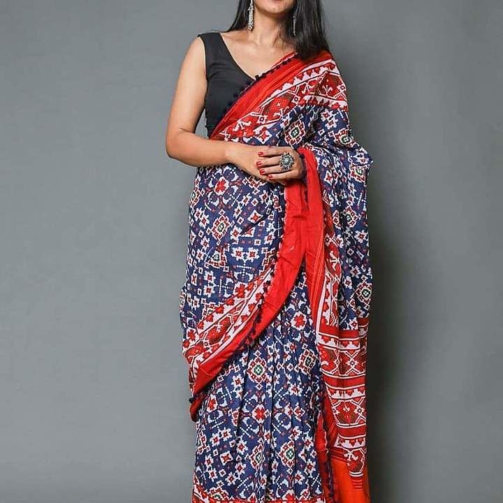 Pour mul cotton saree with blouse pis
Shipping extra uploaded by DK handicrafts on 9/6/2020