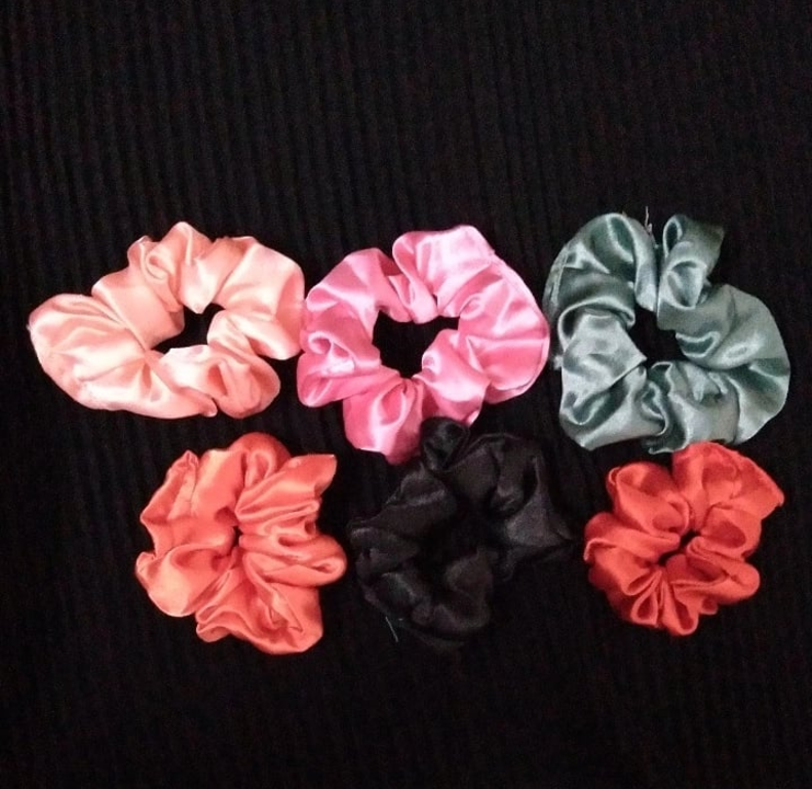 Satin scrunchies uploaded by business on 9/4/2021