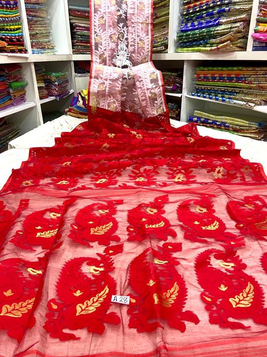 Post image *Exclusive collection*

*SANKHOSHUR DHAKAI JAMDANI SAREE*

*All time available*

*All colour available*

*Super quality*

*Rs only 1050*+ship

*Ready stock*