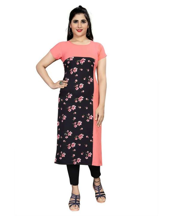 PAVITRA  Crepe Printed Straight Kurta    uploaded by Happy Deals on 9/4/2021