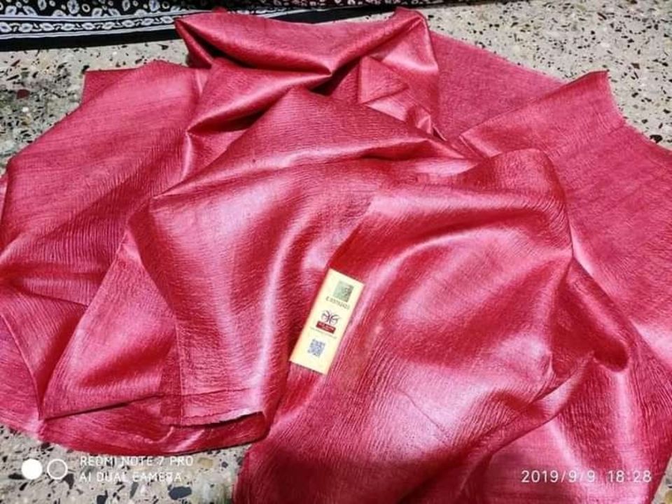 Pure silk tasser ghicha saree uploaded by Bhagalpuri silk fabric on 9/4/2021