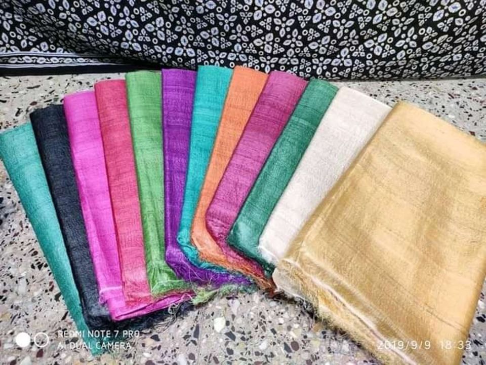 Pure silk tasser ghicha saree uploaded by Bhagalpuri silk fabric on 9/4/2021