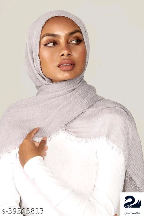 Cotton crinkle hijab uploaded by business on 9/4/2021