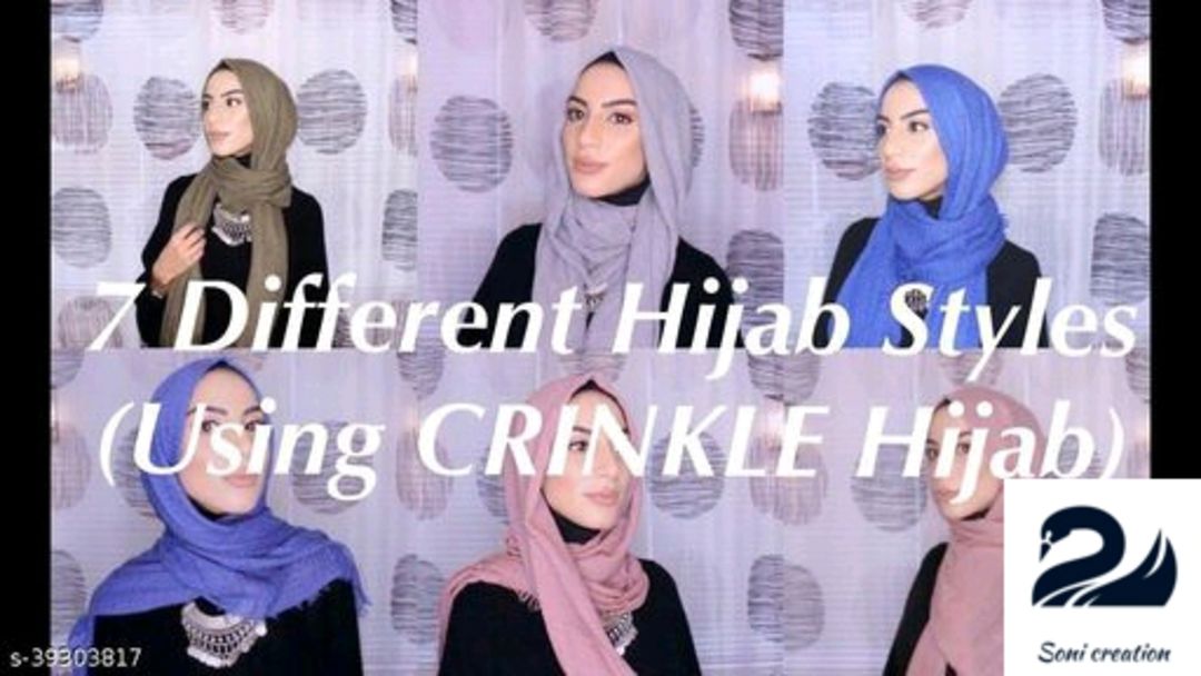 Cotton crinkle hijab uploaded by Soni creation on 9/4/2021