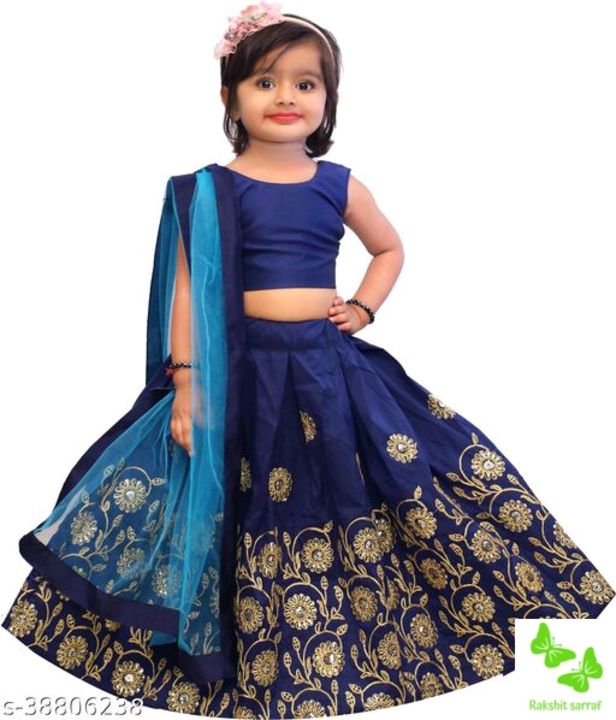 Princess Funky Kids Girls Lehanga Cholis
Top Fabric: Silk
Lehenga Fabric: Taffeta Silk
Dupatta Fabri uploaded by business on 9/5/2021