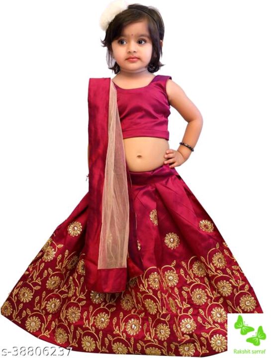 Princess Funky Kids Girls Lehanga Cholis
Top Fabric: Silk
Lehenga Fabric: Taffeta Silk
Dupatta Fabri uploaded by We are Reseller on 9/5/2021