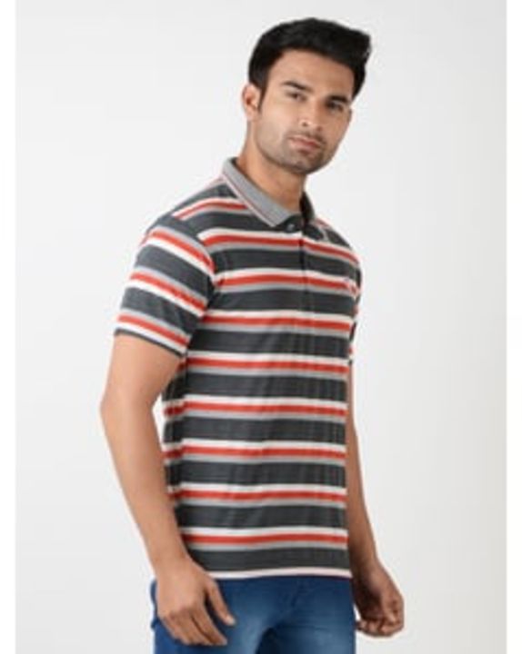 Blended Stripes Slim Fit Polo uploaded by Happy Deals on 9/5/2021