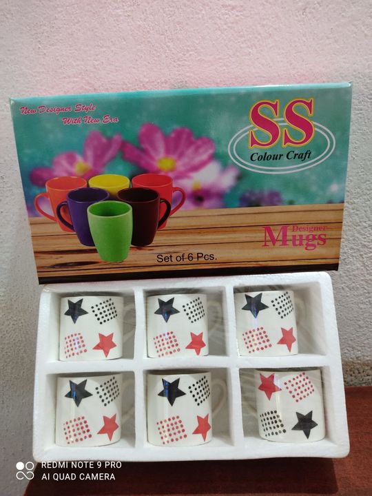 SS 6 pcs Cup set  uploaded by Jai Mata Di Plastic House on 9/5/2021