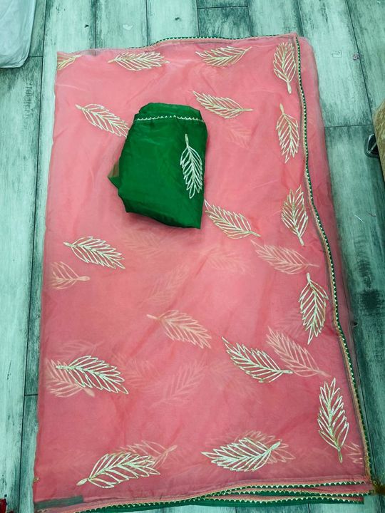 Saree organza gota work
 uploaded by business on 9/5/2021