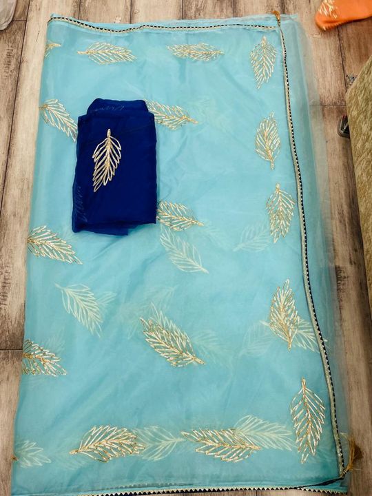 Saree organza gota work
 uploaded by business on 9/5/2021