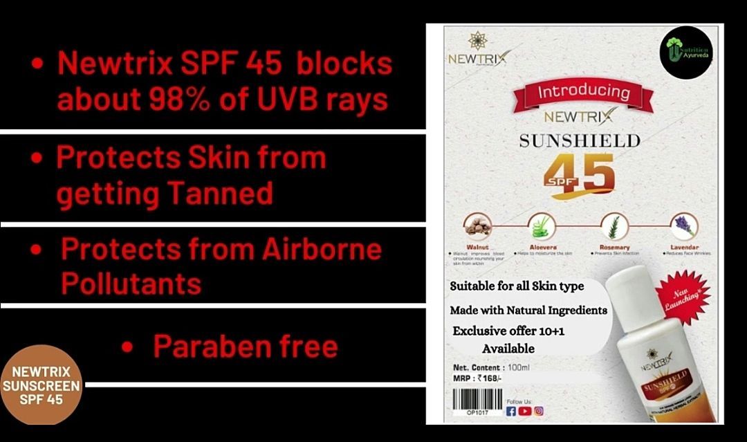 Newtrix Sunscreen SPF45 uploaded by business on 9/6/2020