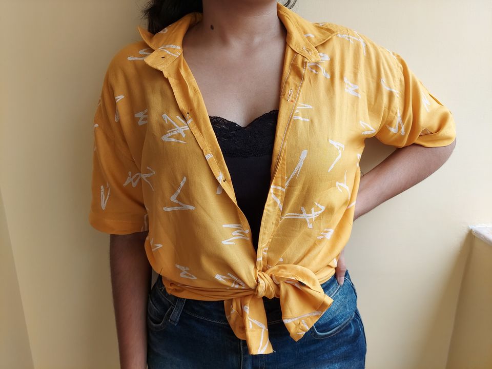 Yellow printed shirt  uploaded by business on 9/5/2021