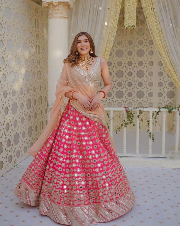 Real mirror work lehenga uploaded by business on 9/5/2021