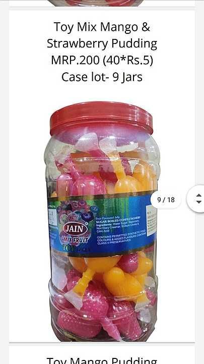 Assorted fruit flavoured Toy Jelly. Also available Toy Gun, Toy Umbrella uploaded by Marudharr Marketing on 6/1/2020