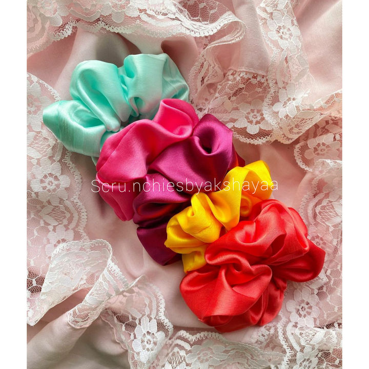 Satin Scrunchies uploaded by business on 9/6/2021