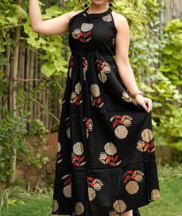 Post image Free delivery.    COD available.                            Fancy Glamorous Women DressesFabric: RayonSleeve Length: SleevelessPattern: PrintedMultipack: 1Sizes:S, XS, L, MCountry of Origin: India