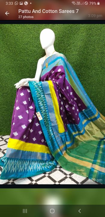 Post image Ikath sarees prices will be given when customer needs the product
