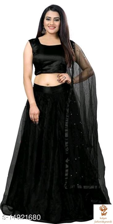Krimaa Embroidered Semi Stitched Lehenga with crop Top
Topwear Fabric: Satin
Bottomwear Fabric: Net
 uploaded by business on 9/6/2021