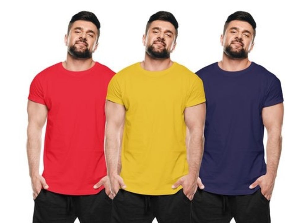 Post image Stylish Latest Men TshirtsFabric: CottonSleeve Length: Short SleevesPattern: SolidMultipack: 3Sizes:S (Chest Size: 38 in, Length Size: 26 in) XL (Chest Size: 44 in, Length Size: 29 in) L (Chest Size: 42 in, Length Size: 28 in) M (Chest Size: 40 in, Length Size: 27 in) XXL(Chest Size: 46 in, Length Size: 30 in) 