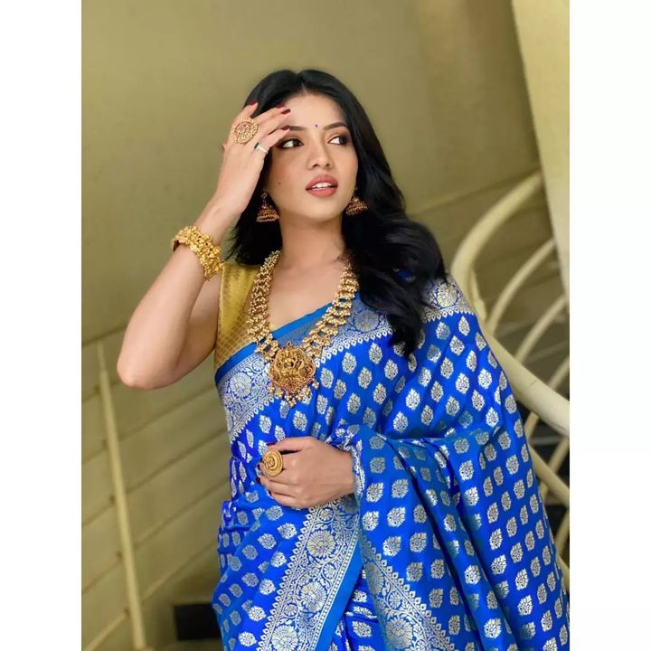 Sky blue saree uploaded by business on 9/7/2021